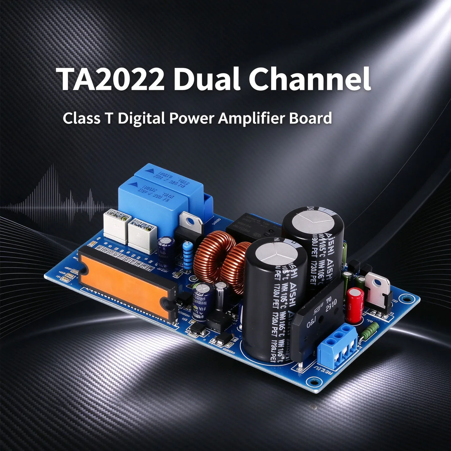 YJCO Class T Digital Amplifier Board Dual Channel 90W+90W HiFi Stereo High Power Home Desktop DIY Audio Amplifier AC22V-0-AC22V
