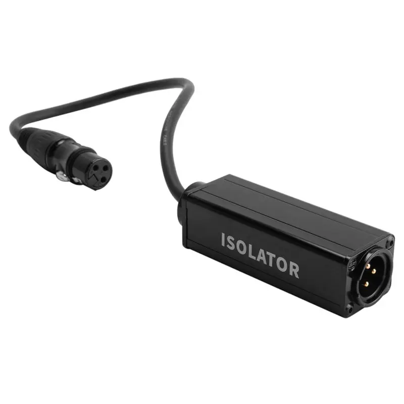 A33T XLR Audio Isolator, Ground Loop Noise Filter Remover, 3 Pin for Car & Home Audio System, Eliminates Hum & Buzz, Metal Shell