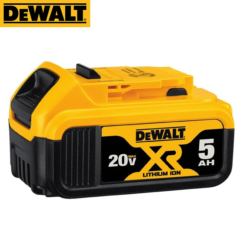 Batería de litio Original DEWALT Max XR 20V 5AH DCB184 DCB205, luz LED