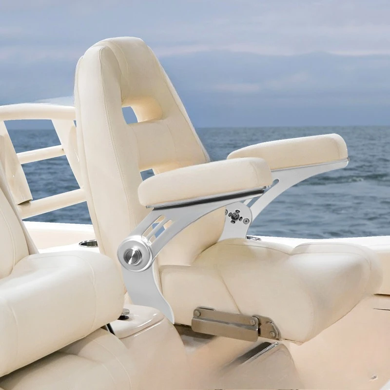 مسند ذراع لمقعد يخت السفينة مع وظيفة القفل الذاتي ومسند ذراع مقعد من سبائك الألومنيوم للقارب السريع #3