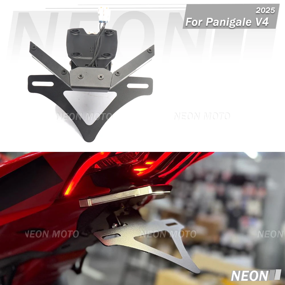 Panigale V4 Tail Tidy For DUCATI Panigale V4 2025 Fender Eliminator Plug and Play License Plate Holder