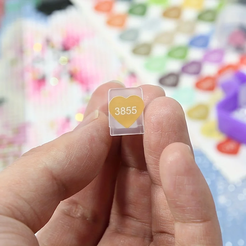 4pcs/set Diamond Painting Tool Color Number Stickers Labels Stickers Storage Box Diamond Moasic Accessories Colorful
