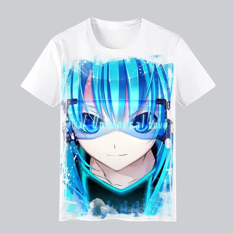 

Miku Hatsune Collaboration Short Sleeve T-Shirt for Men Summer Anime Merchandise Half-Sleeve Shirt