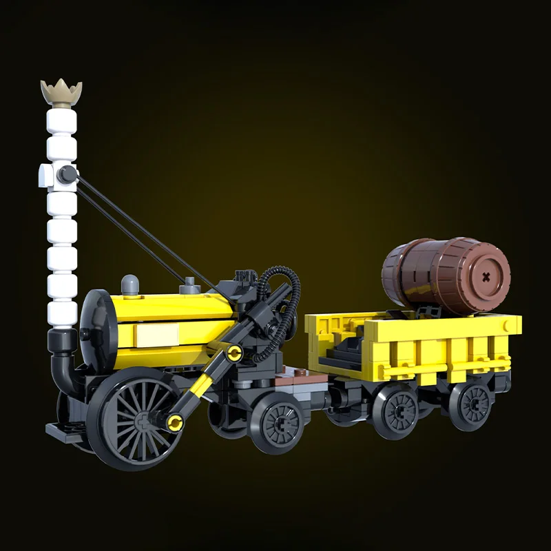 NEW 364PCS MOC city industrial Stephenson\'s Rocket steam train wagon model DIY creative ideas Child Toy Gift technology Blocks