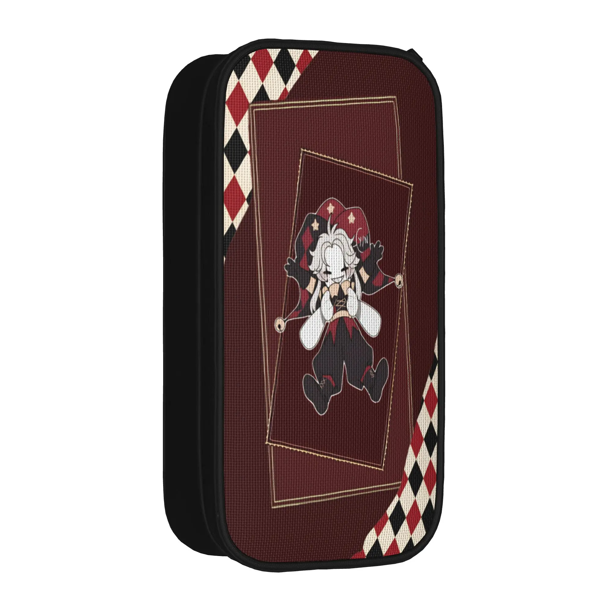 Large Pen Box Pierrots The Freak Circus School Supplies  Double Layer Pencilcase Women Make Up Bag Gift