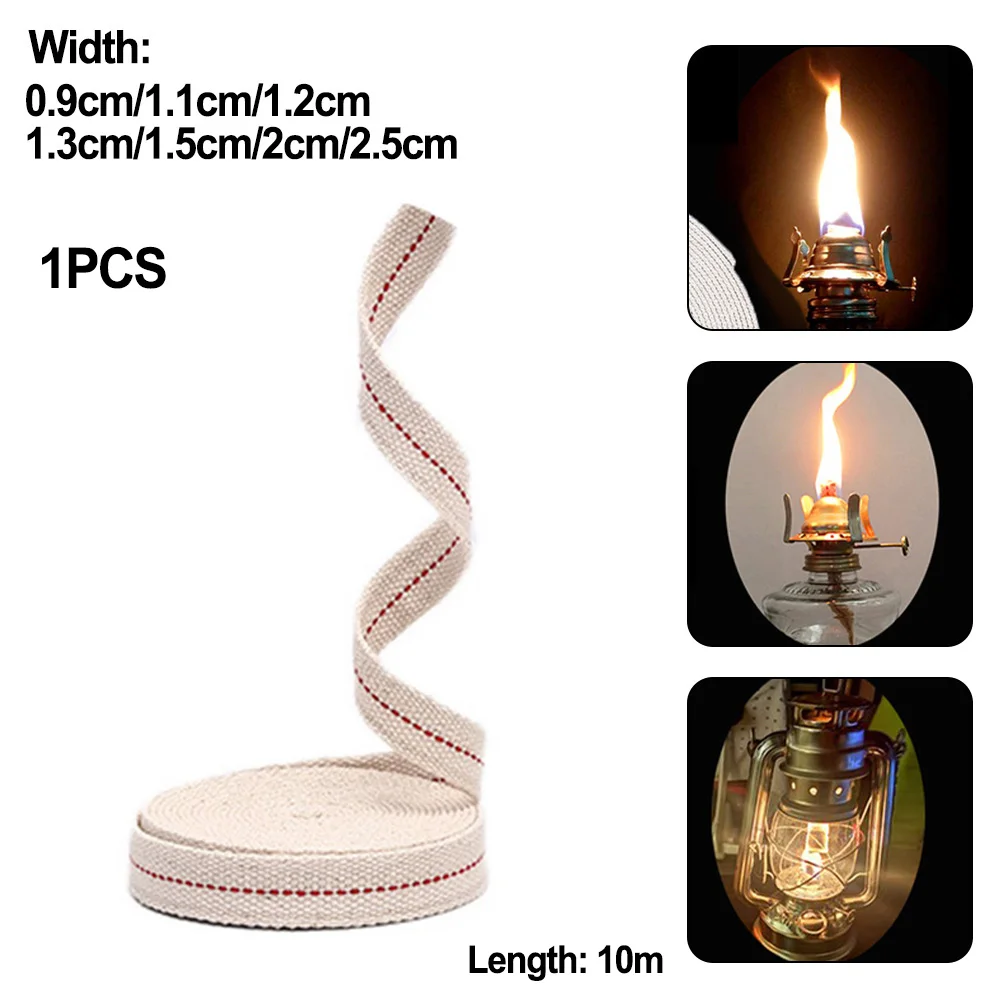 1m Cotton Flat-Wick Kerosene Lamp Oil Lamp Lantern Vintage Camping Lamp-Wick 0.9cm/1.1cm/ 1.2cm/1.3cm/ 1.5cm/ 2cm/ 2.5cm