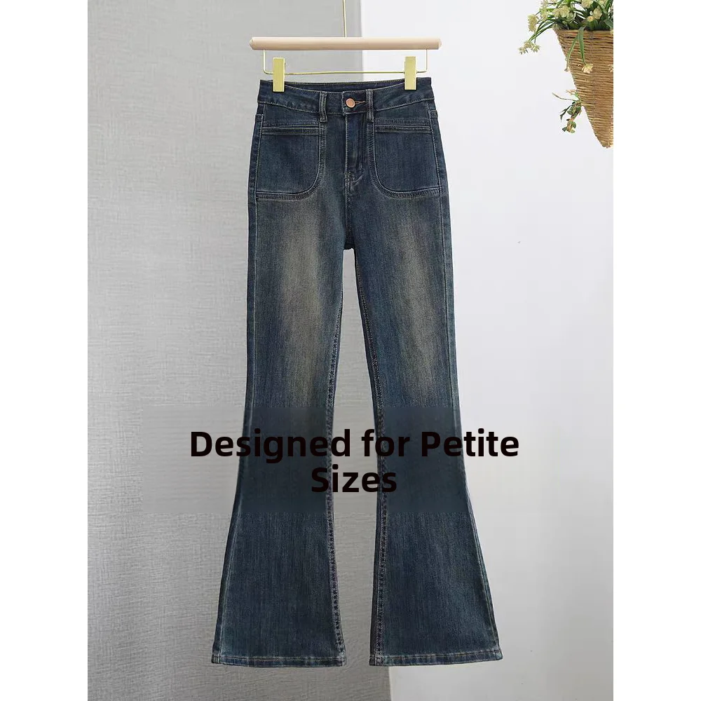 

High Waist Wide Leg Bell Bottom Jeans Women's Spring Summer High Elasticity Cleanfit Style Thin Denim Fabric Breathable Ladie...