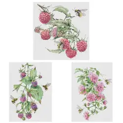 Bee and Rose Patterns Counted Cross Stitch Sets DIY Handmade 11CT 14CT 16CT 18CT Cross Stitch Kits Embroidery Needlework Gifts