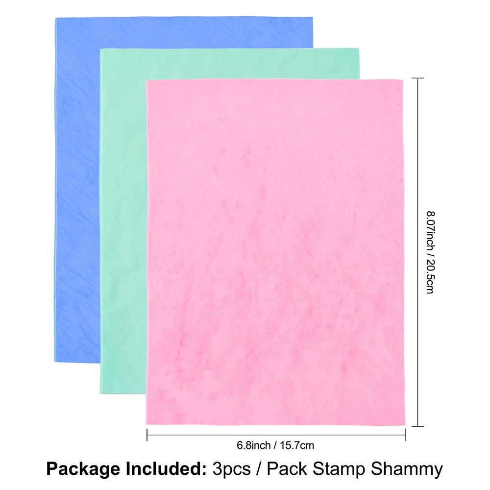 Simple Stamp Shammy Suede Cloth for Cleaning Stamps Testing Stamps with Ink Color Super Absorbent Towel 20.5*15.5*0.2cm