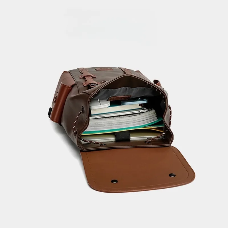 Backpack contrasting color personalized computer bag business trip high-end high-value backpack large capacity