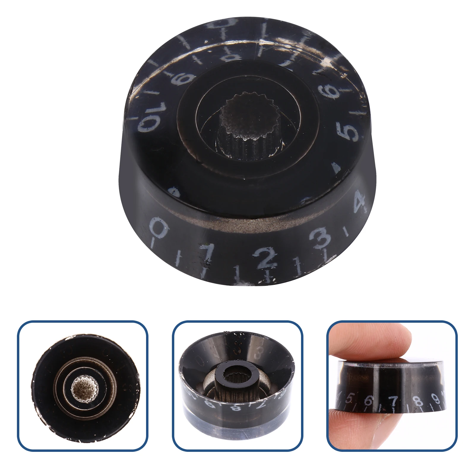 

10 Pieces Electric Guitar Knob Cap Control Knobs Volume Amplifier Parts Tone Plastic Potentiometer Set Sturdy