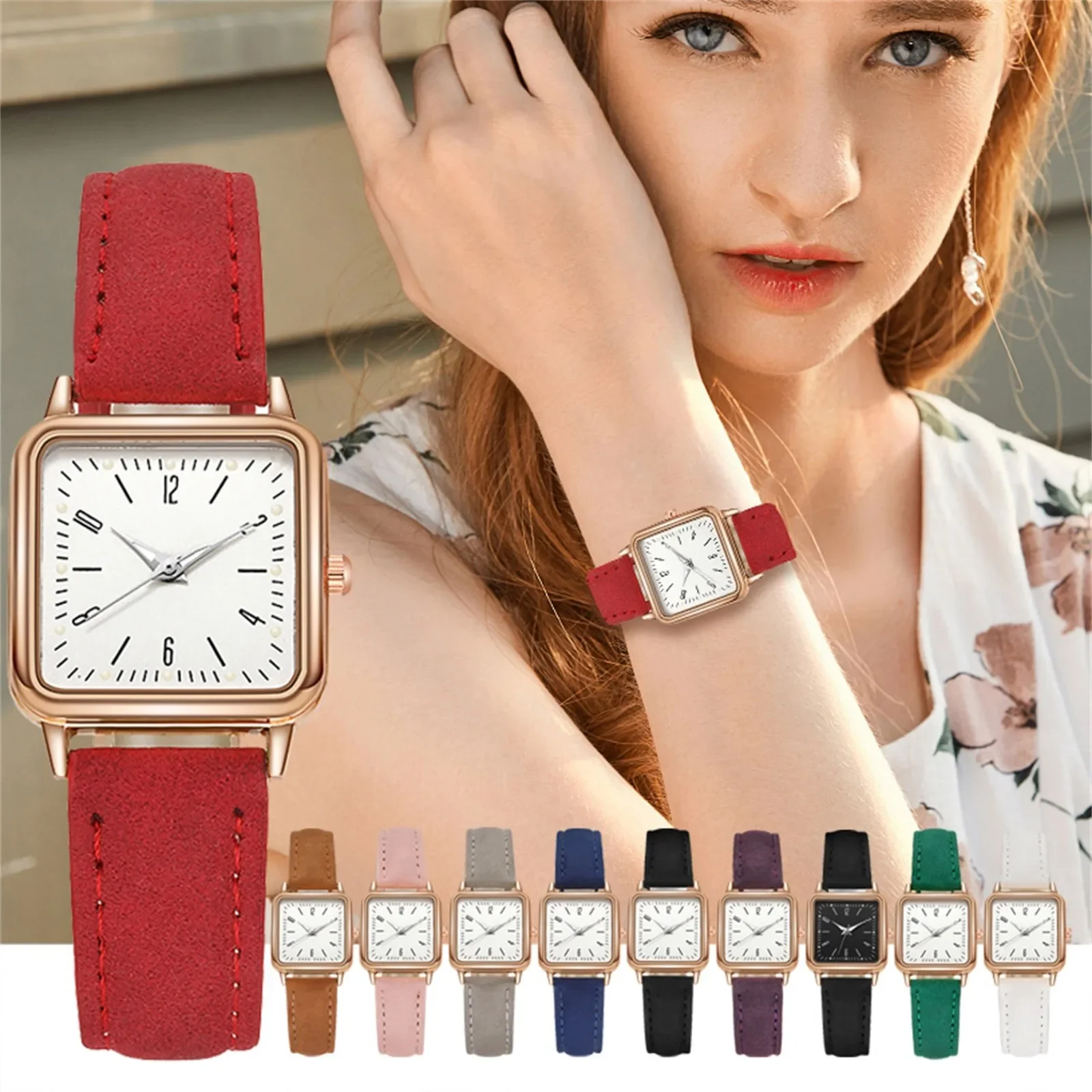 

Luminous Watch For Women Fashion Casual Leather Belt Watches Simple Ladies Frosted Round Digital Quartz Wristwatches Reloj Mujer