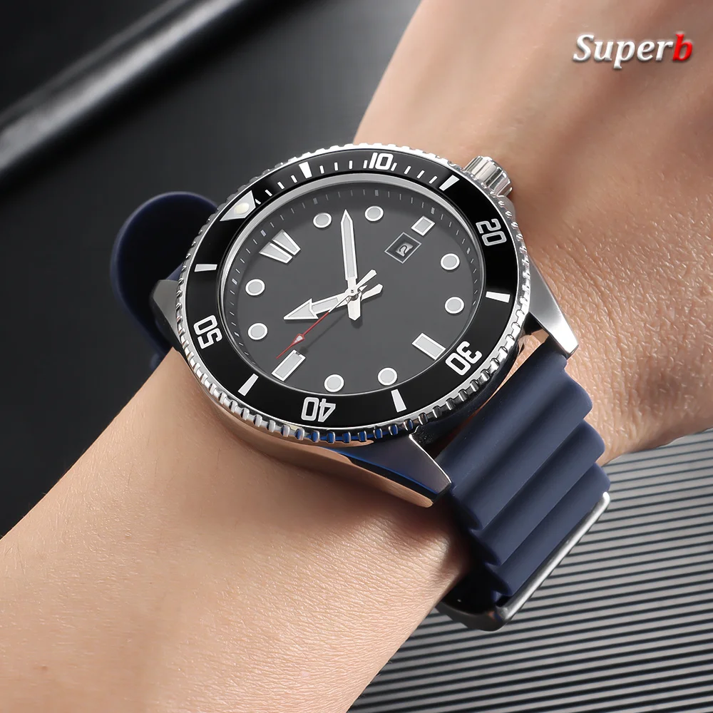 20mm 22mm High Tensile Silicone Strap Quick Release Sport Waterproof Men Breathable Rubber Replace Bracelet Watch Band for Seiko view 4