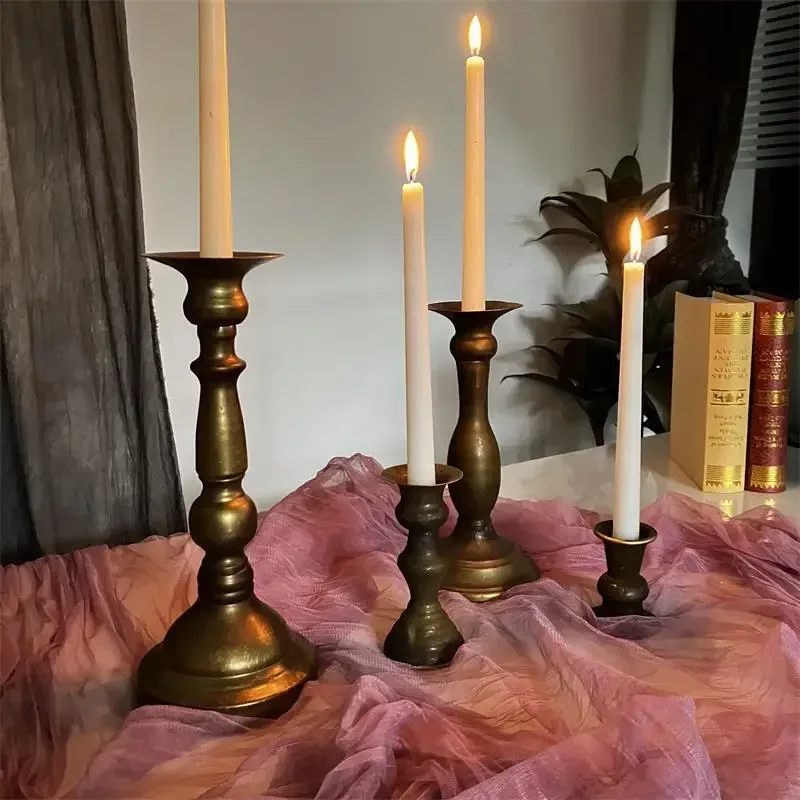 

Gold/copper Single Head Metal Candlestick Romantic Wedding Ornaments Iron Candlestick Living Room Candlelight Dinner Decoration