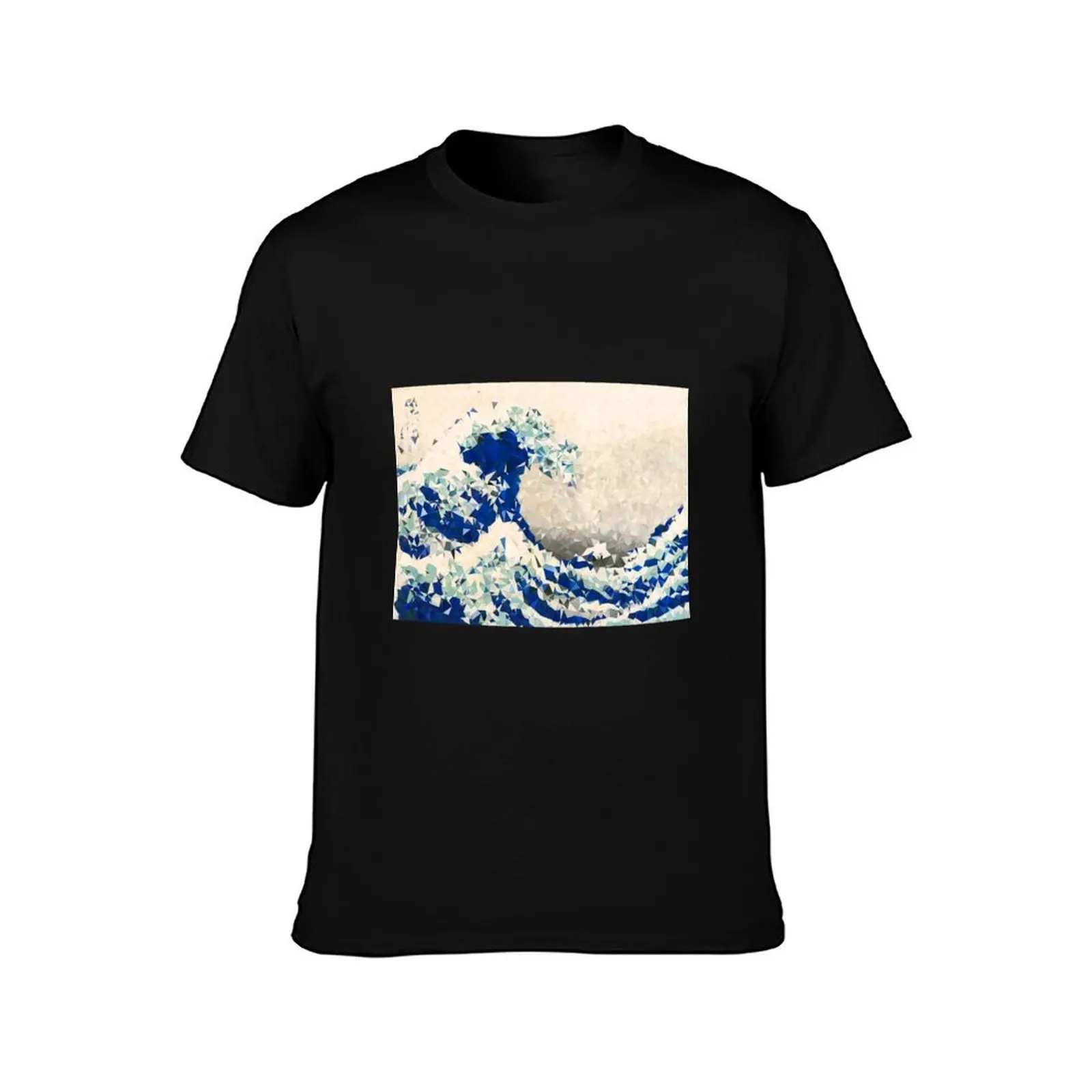 Great Wave Off Kanagawa Hokusai Triangles T-Shirt t shirt personalised T-Shirt