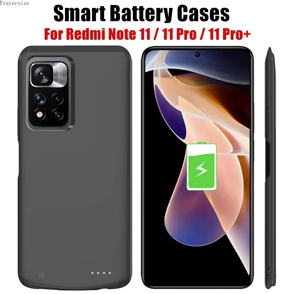 For Redmi Note 11 Pro Plus  External Battery Power Bank Case  Power Bank Case 10000mAh Mobile Phone Accessories Battery Charger
