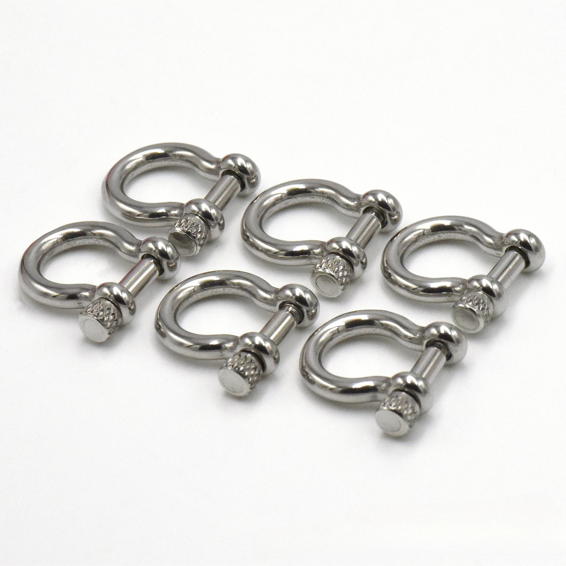 

5pcs 304 Stainless Steel D-shaped Survival Buckle U-shaped Release Clasps Bow Shaped Horseshoe Keychain Buckle Wholesale