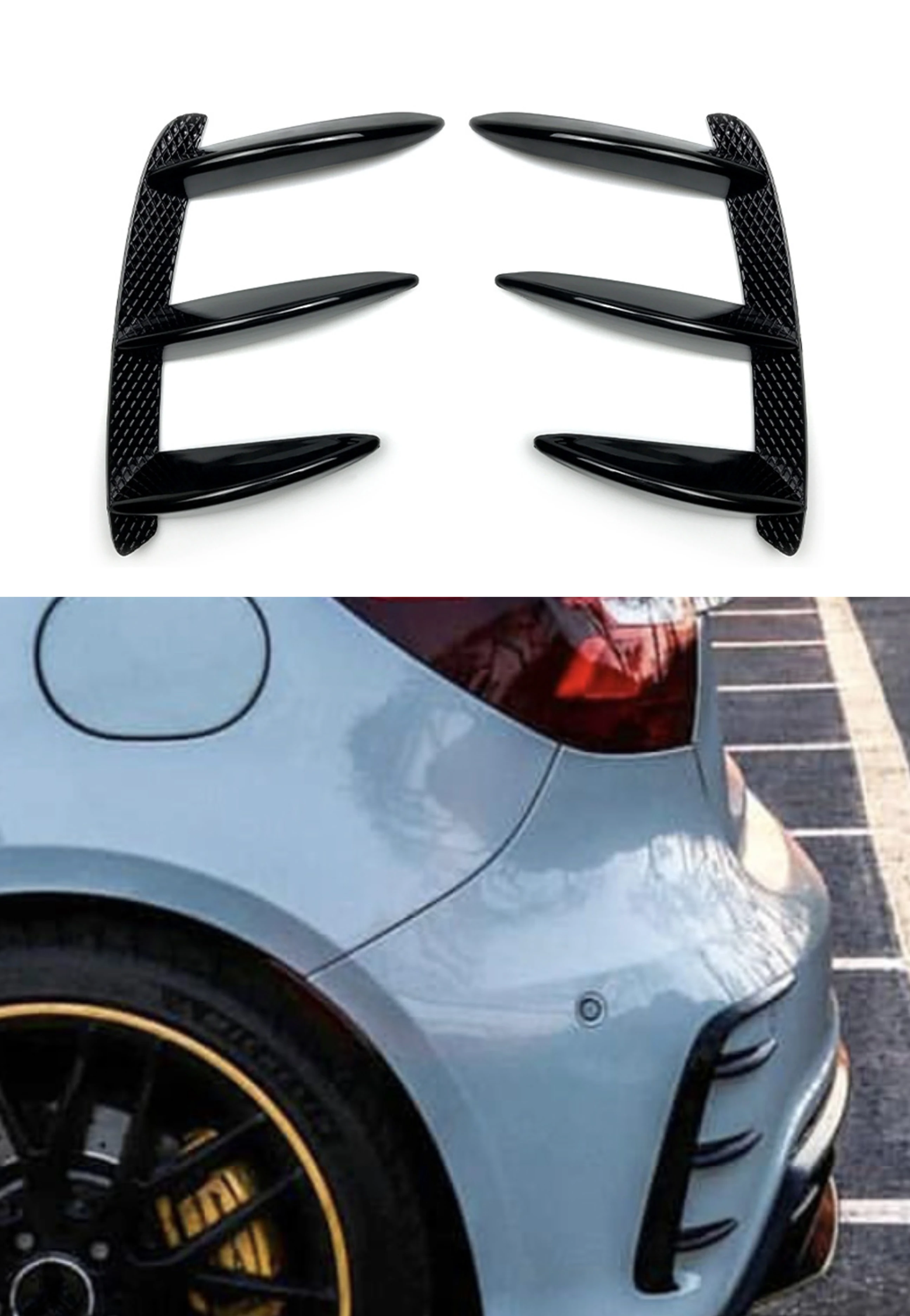 

Fit For Mercedes For Benz W176 A200 A250 A260 A45 Rear Bumper Splitter Spoilers Canard Car Rear Bumper