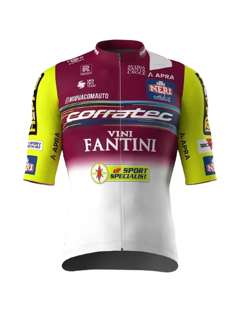 Taglio LASER 2024 Corratec Vini Fantini Team maglia da CICLISMO manica corta abbigliamento da CICLISMO estivo ROPA CICLISMO + pantaloncini con