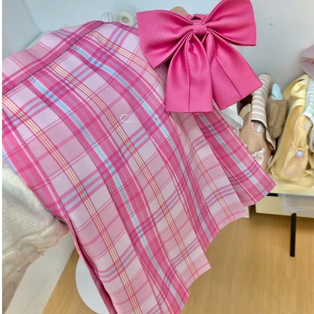 

Original Japanese Style JK Uniform Skirt Summer New Sweet School Uniform Feel Versatile Bicolor Polyester Short Sleeve V...