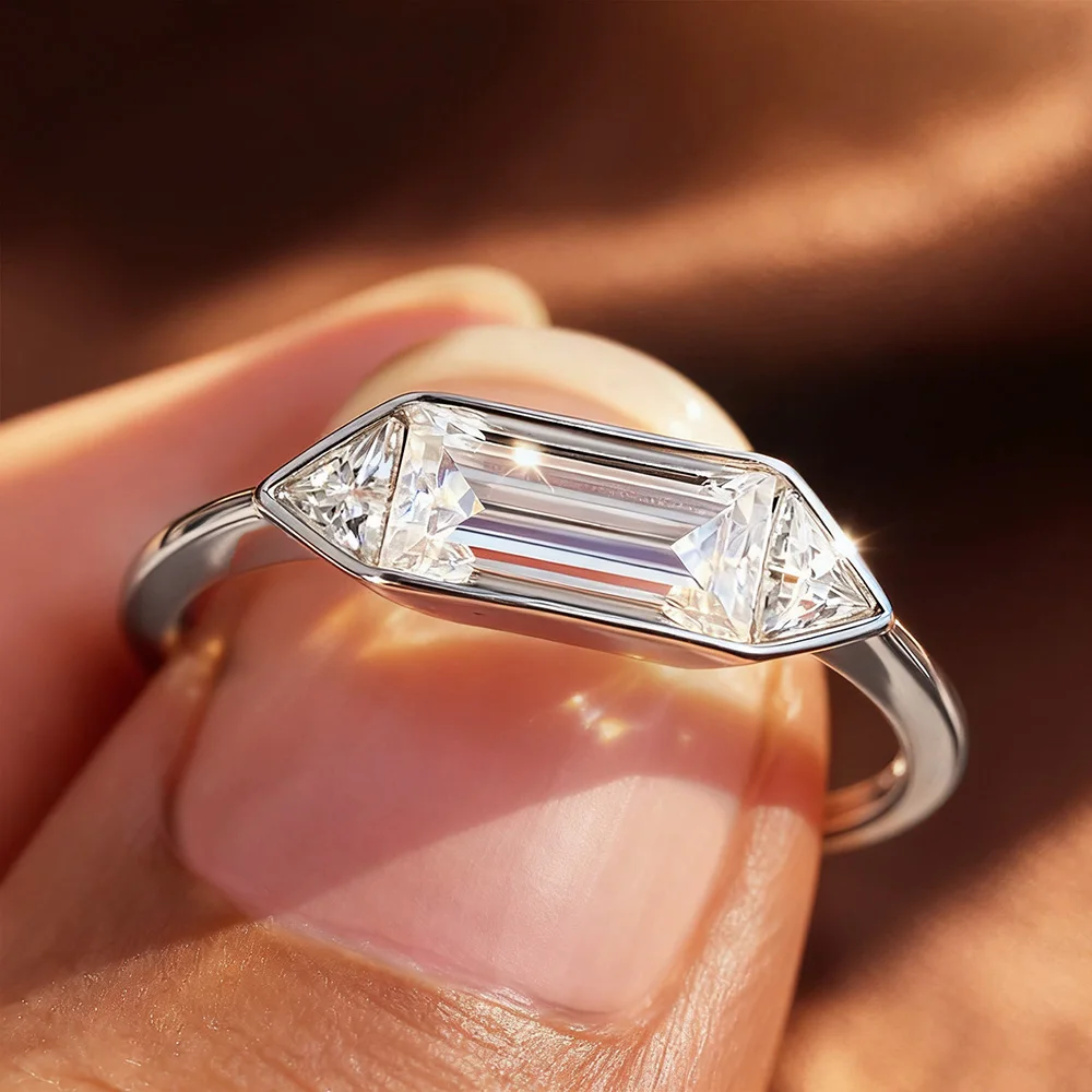 

HORRIPAL D VVS1 Moissanite Ring for Man Women GRA Certified S925 Sterling Silver New Party Anniversary Band Classic Fine Jewelry