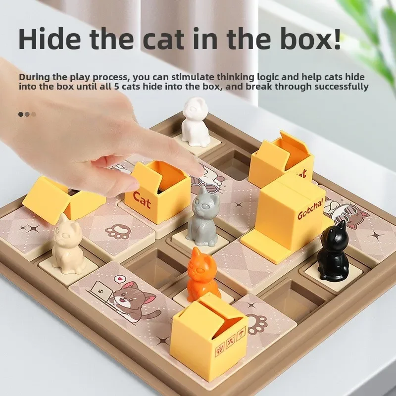 

Children's Logical Thinking Training Hidden Cat Cleaning Board Educational Toys Parent-child Interaction Children's Gifts