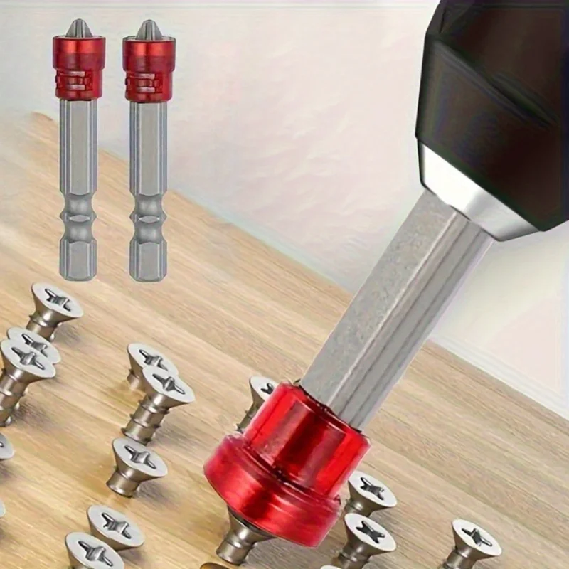 Magnetic Screwdriver Bit PH2 Cross-head 1/4 Inch Hex Shank Screwdriver Holder Ring for House Working Electric Screwdriver Kit