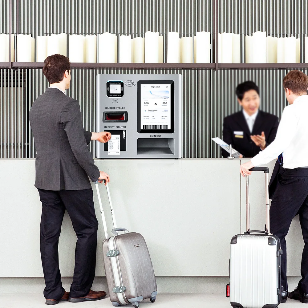 Machine and Payment Inquiry Kiosk 10.1-Inch Touch Screen Self-Service Order Terminal Indoor Currency Vending