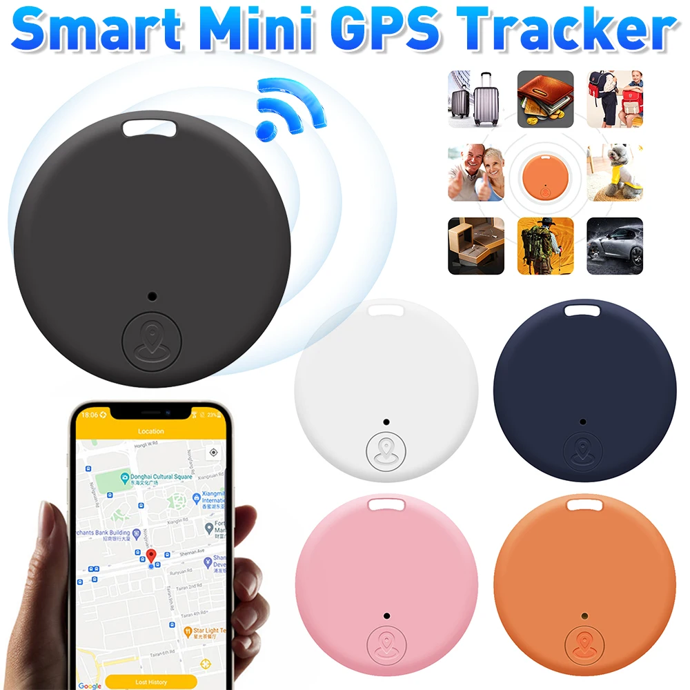 Smart Mini GPS Tracker Portable Item Finders Long Battery Life Anti Lost Alarm Tag Bluetooth-Compatible for Wallet Pet Key Phone