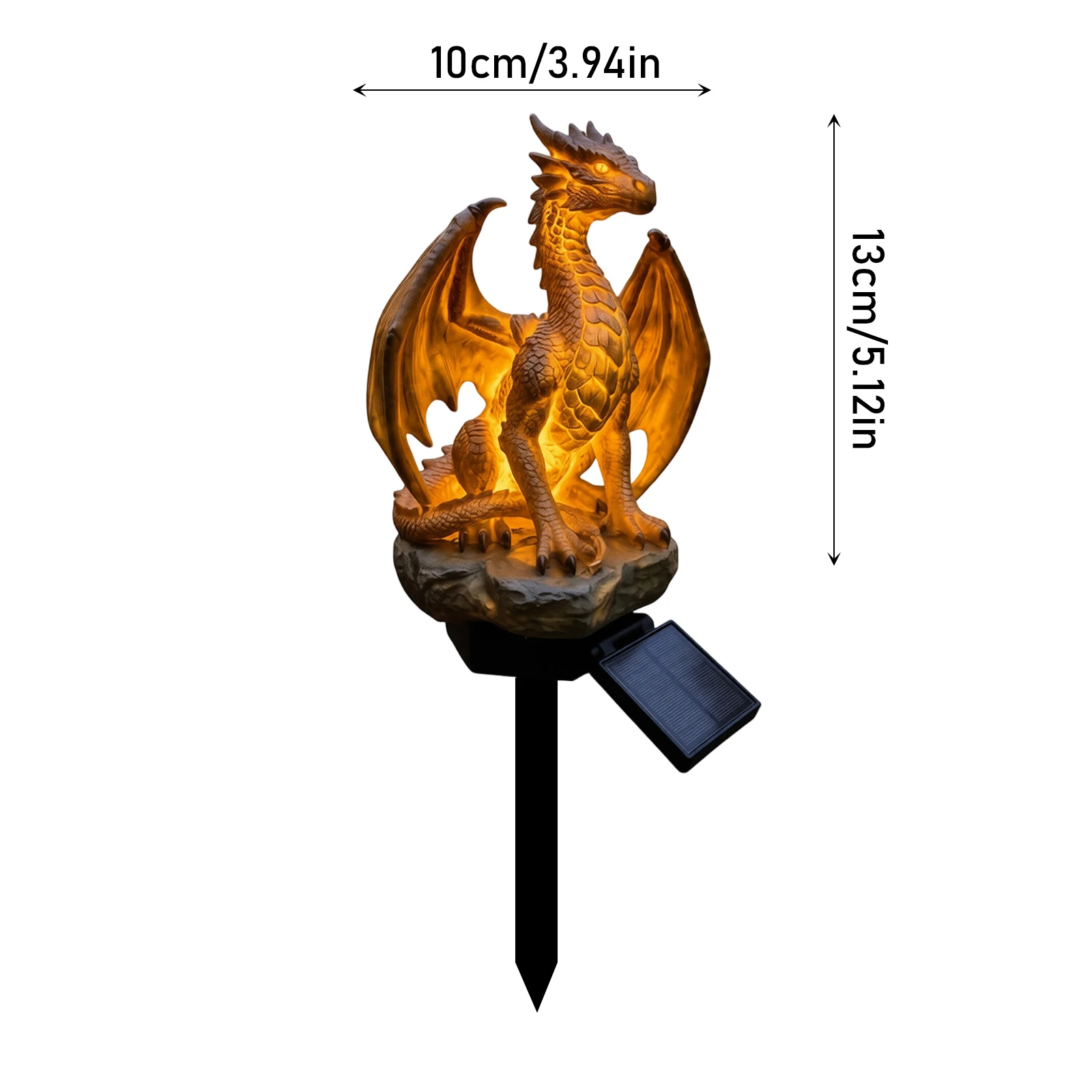 Solar Dragon-shape Garden Lamps Outdoor Garden Stake Lawns Ground Plug Decor Courtyards Landscaping Lawn Light