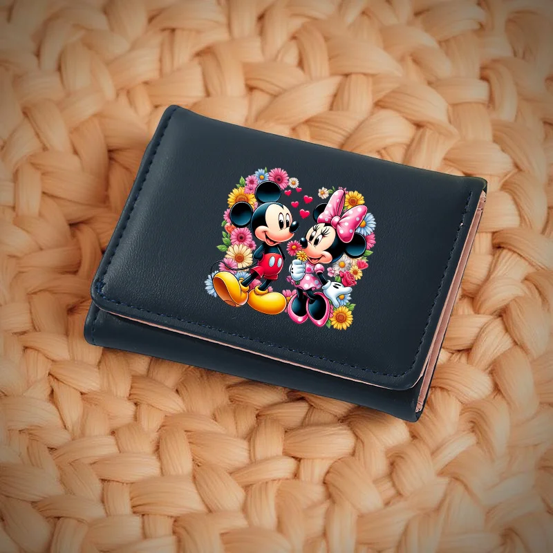 Mickey And Minnie Small Wallet,Short Wallet With Multiple Card Slots Lightweight Portable,Credit Card,ID Card,Accessories, Gift