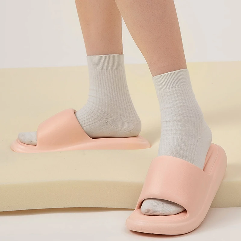 YNPO 2026 Summer  New  Anti-Slip Platform Beach Slippers Women's Eva Thick Bottom Comfortable Bread Slippers Woman Home Slides