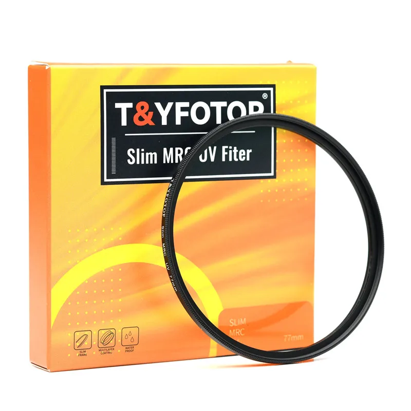 T&Y FOTOP 37-86mm UV Filter Lens MC Ultra Slim Optics with Multi Coated Protection 37mm 49mm 52mm 58mm 62mm 67mm 77mm 82mm