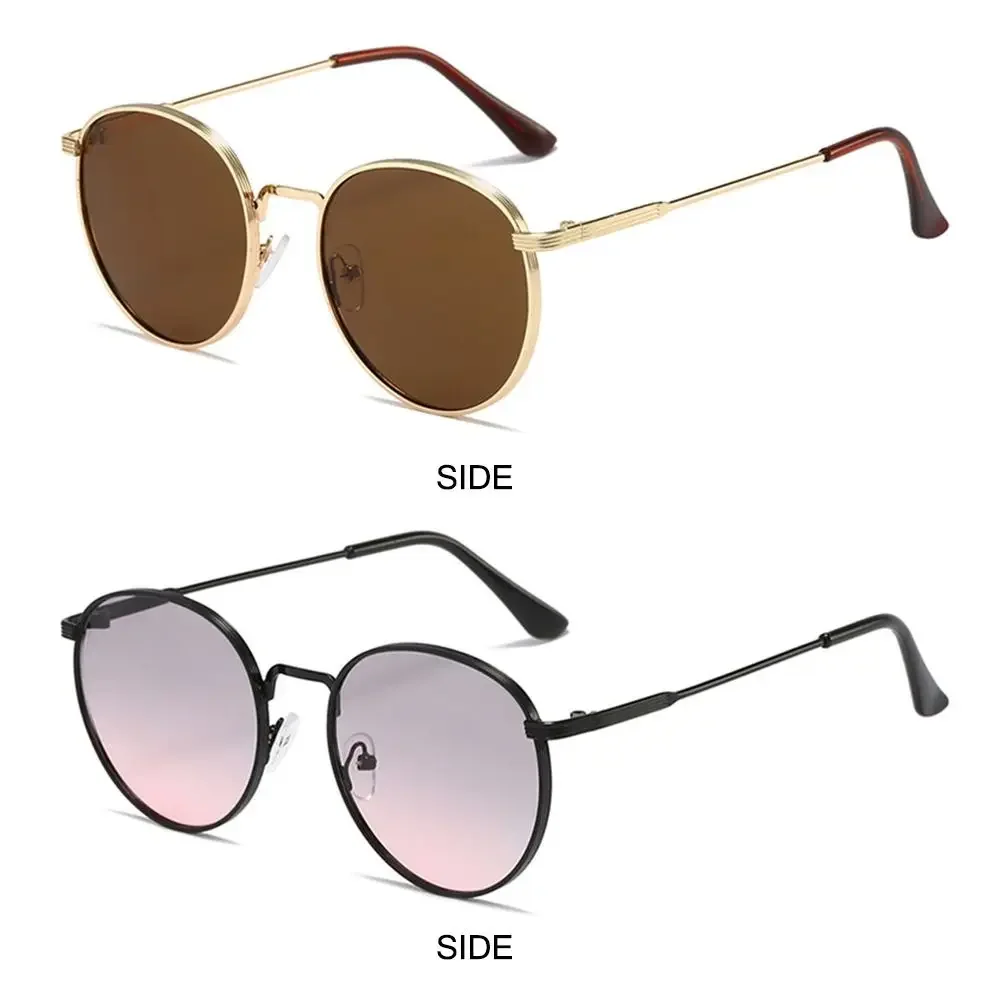2025Trendy Kreis Runde Sonnenbrille Vintage Sommer Hippie Brille UV Schutz Metall Rahmen Sonnenbrille für Frauen Männer – Detail 4