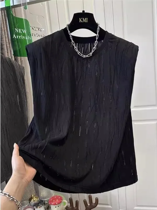 

Высококачественная футболка больших размеров 300 Pou с европейским дизайном, летняя новая свободная круглая жилетка