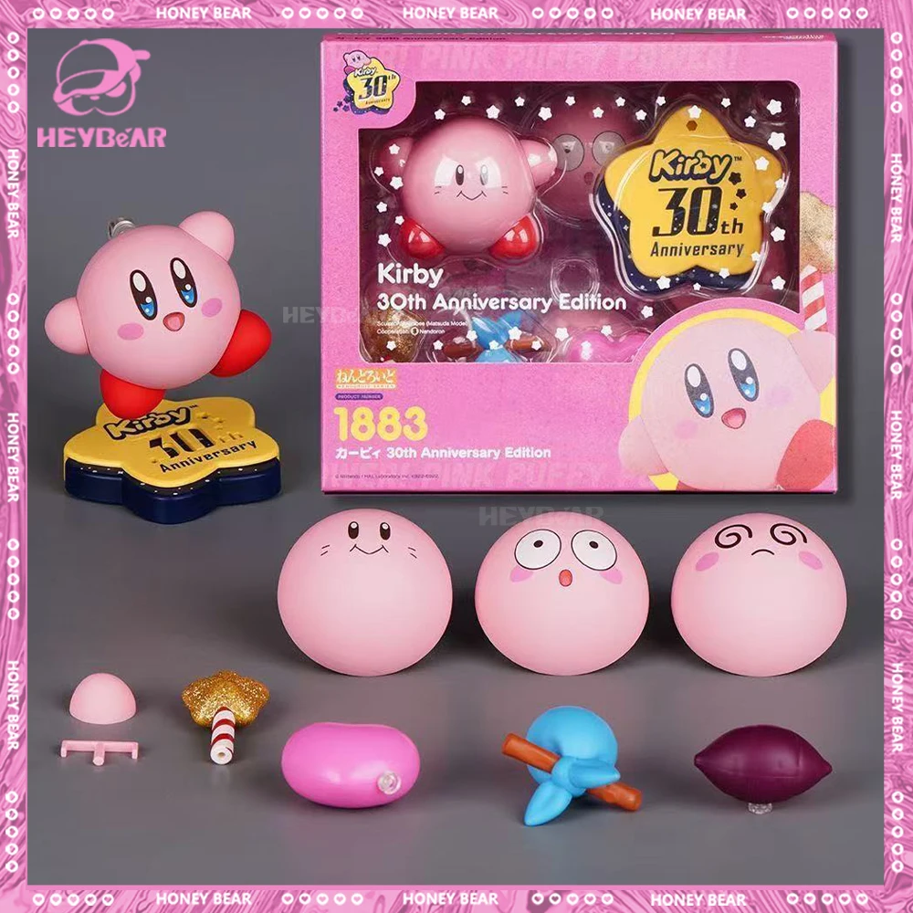 New Kirby Anime Figure Kirby 30th Anniversary Action Figures #1883 Q Ver Model Doll Collection Desk Decoration Toy Birthday Gift