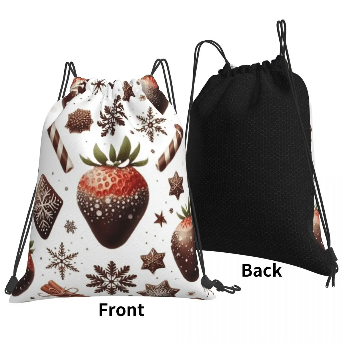 Sweet Winter February Backpacks Multi-function Drawstring Bags Sports Bag Book Bags for Man Woman Students