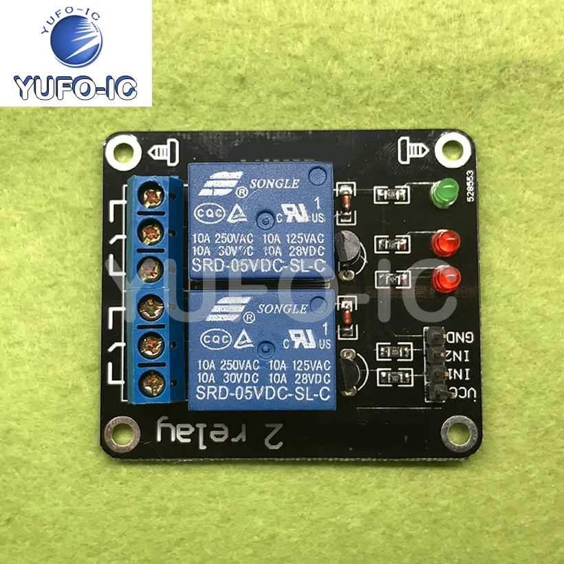 Free Ship 1PCS 2-Way Relay Shield Relay Module Microcontroller Development (C6A2)
