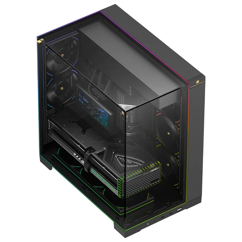 A70 ARGB Black Full Tower ATX Light Strip Case Computer Case Gaming Casing Casin Cabinet