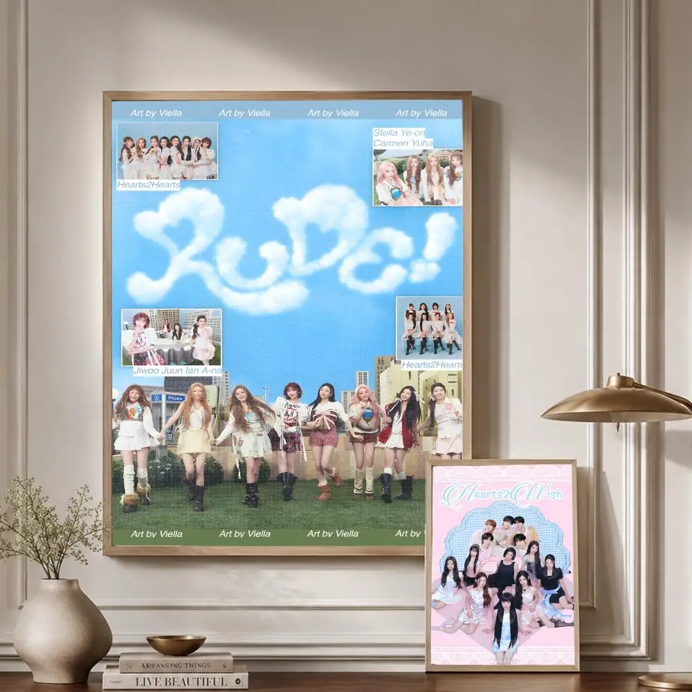 Kpop Group H-Hearts2Hearts Poster Wall Art Poster HD Waterproof PP Print Bedroom Living Room Office Decor Gift - view 6
