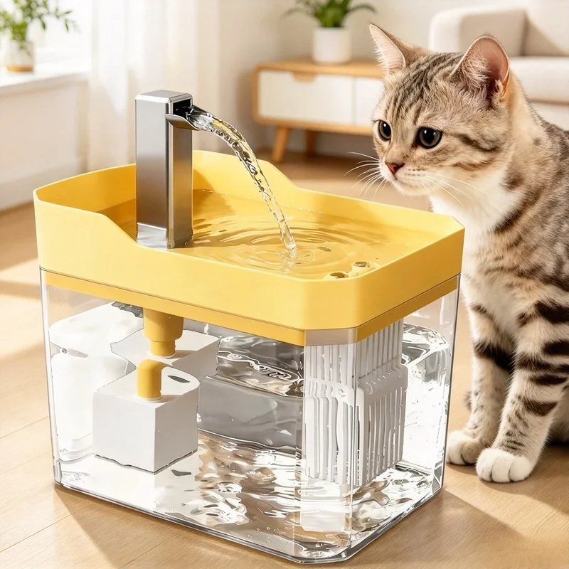 1.5L Cat Water Fountain 2026 New Ultra Quiet Circulating Filter Automatic Pet Water Dispenser for Cats Small Dogs Drinking