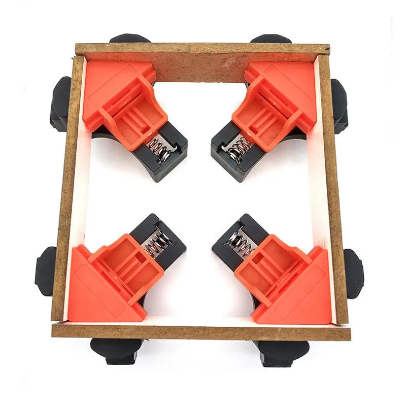 4PCS Adjustable Right Angle Woodworking Clamps Swing Corner Clamp for Welding Drilling Cabinets - Fixing Corner Clips
