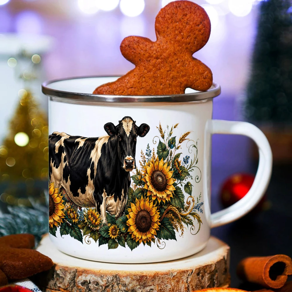 5 Sheets Cow Sunflower Pattern UV DTF Stickers UV DTF Transfer Stickers for Glass Cups DIY Water Bottle Glass Cups Decoration view 4