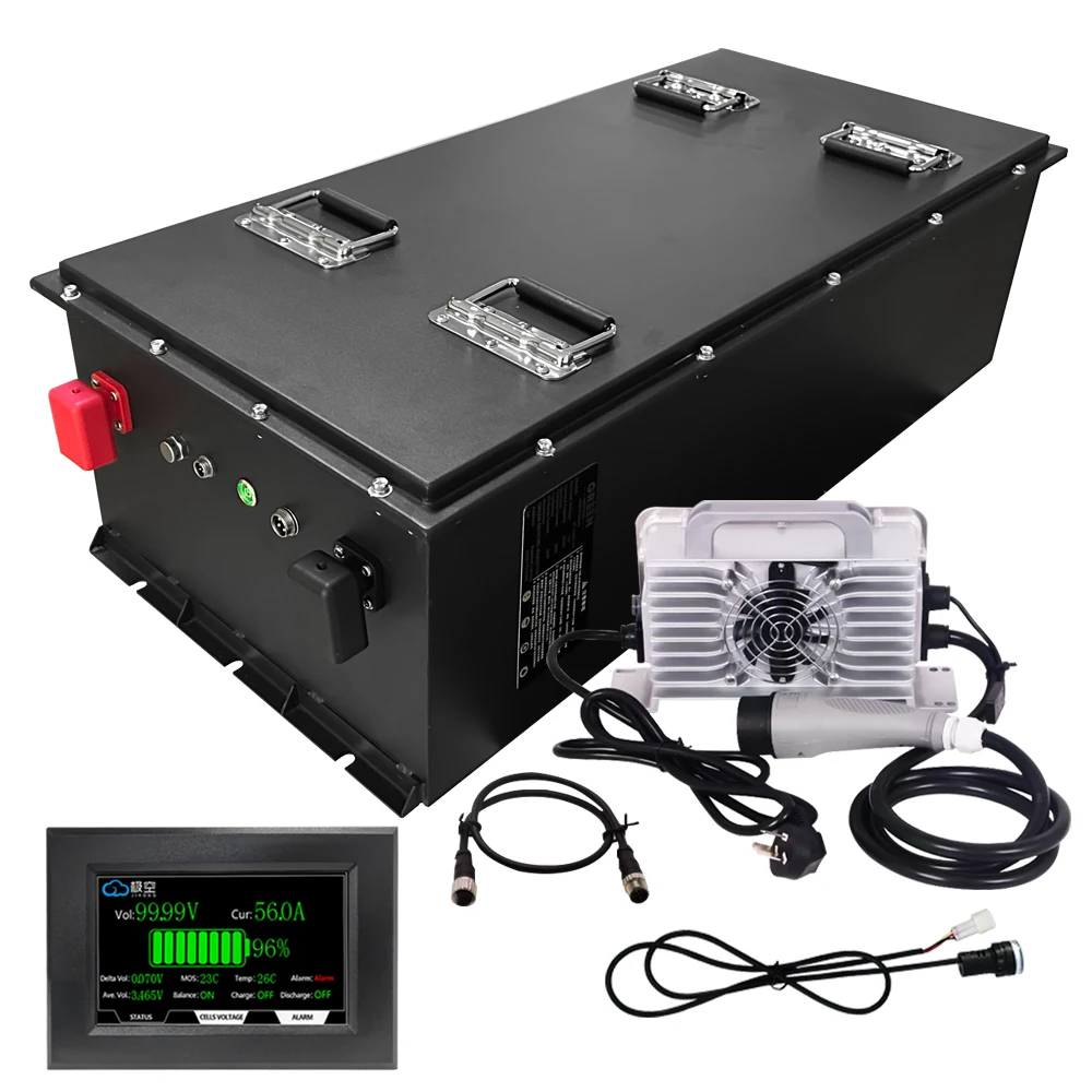 

72V 202Ah Golf Cart Lithium Ion Battery 24S1P Lifepo4 Battery Cell with bluetooth RS485 Function 450A Smart BMS and 72V Charger