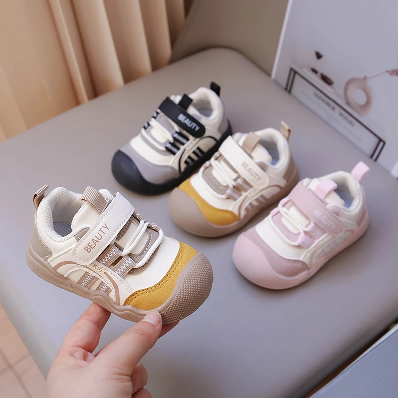Fashion Sport Shoes for Children PU Leather Waterproof Toddler Kid's Sneakers Ergonomics Anti-slippery Boy's Girl's Running Shoe