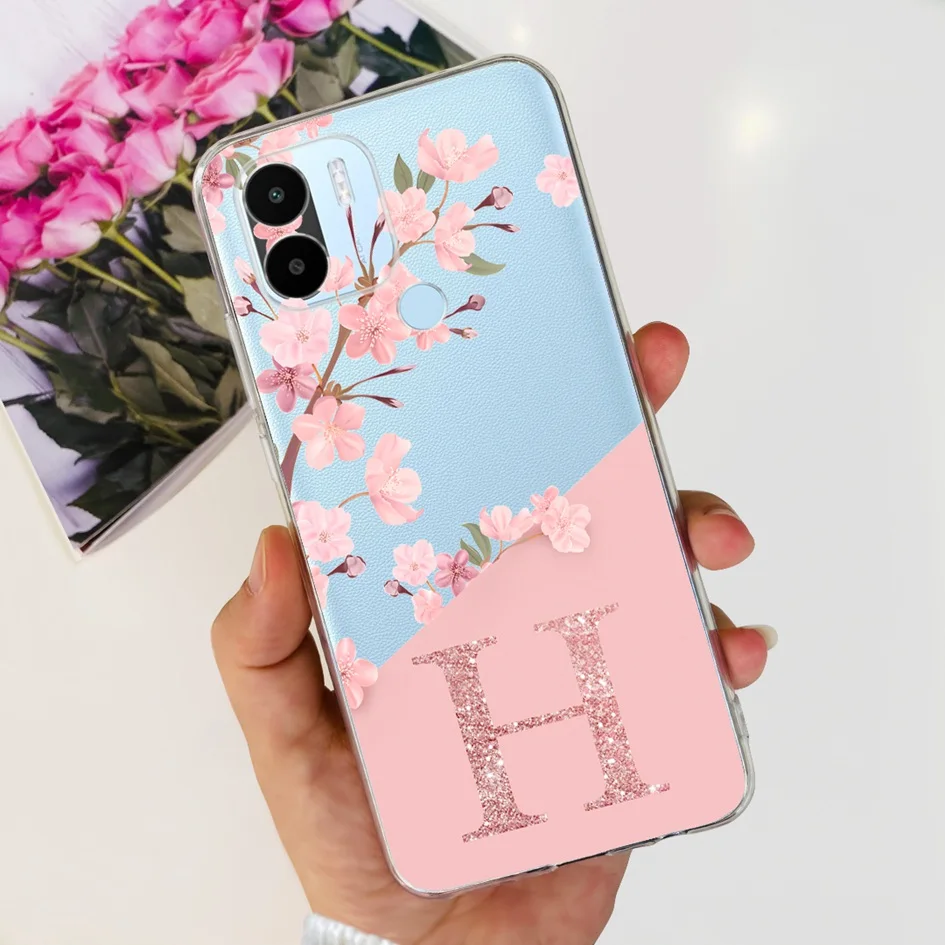 For Redmi A1 Plus Case For Xiaomi Redmi A2 Plus Phone Cases Cute ABC Letters Silicone Clear Fundas For Xiaomi Poco C50 C51 Cover