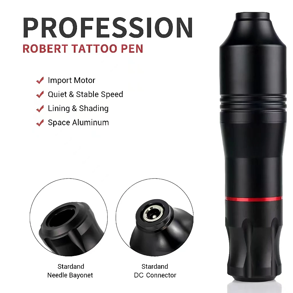 Professional Tattoo Machine Kit Rotating Tattoo Pen Set DC Plug