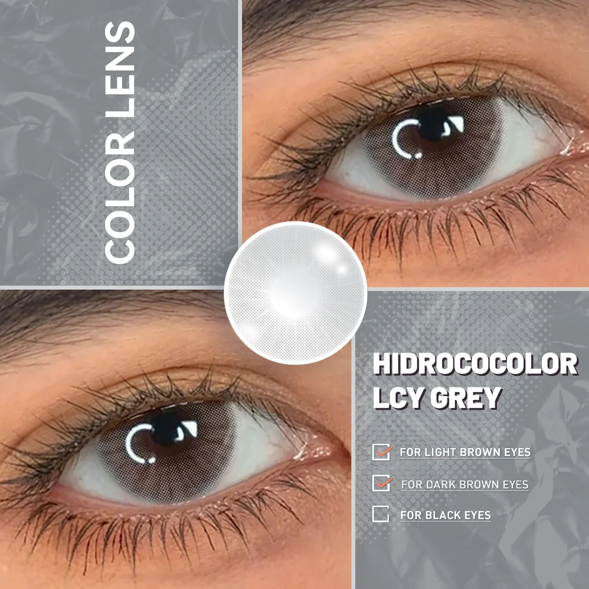 VISUASHOW Hidrocorcolor Farbige Kontaktlinsen für Halbjährlichen Gebrauch, Kleine Pupillen, Augen-Schönheits-Make-up-Linsen für Tägliche Party-Kosmetik – Detail 14