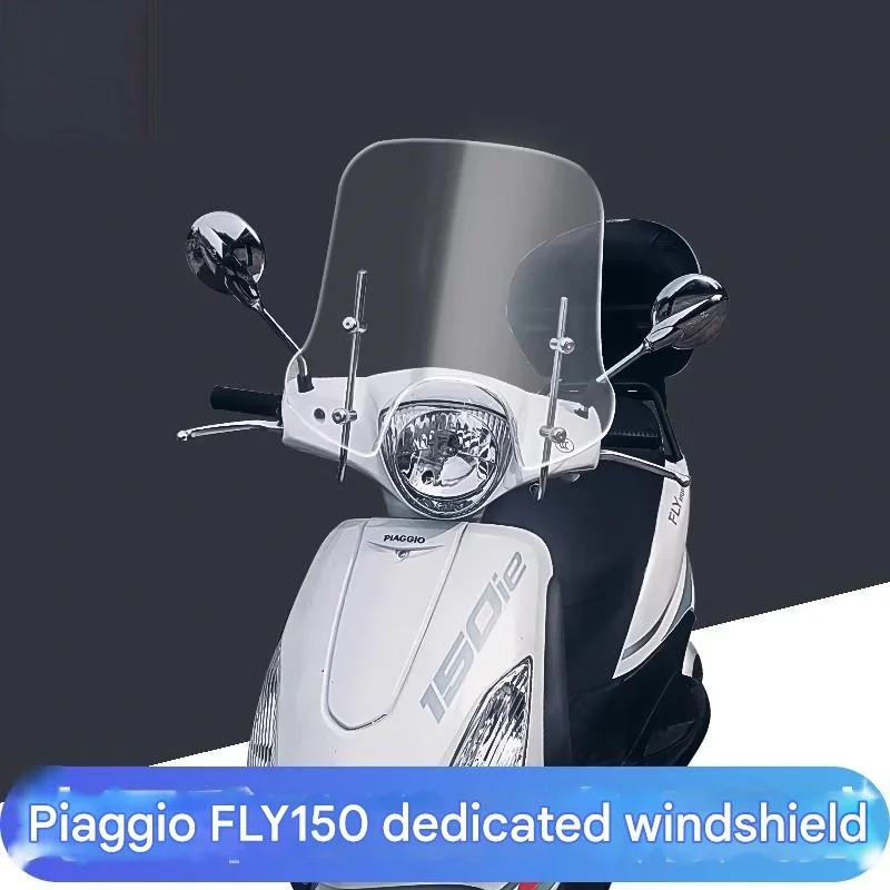 FOR Piaggio New Fly 125 150 Premium Front Windshield Thickened Durable Construction Stable Highway Speed No Vibration Or Shaking