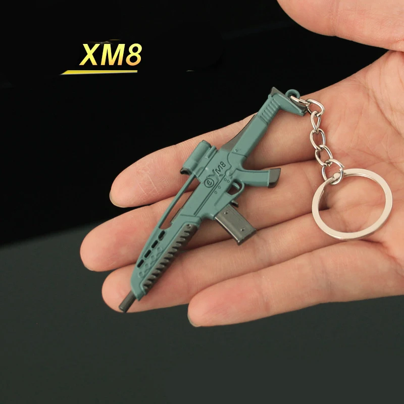 ساحة اندلاع AKS74U نموذج سلاسل المفاتيح CF Gun FN FAL QBZ95 XM8 تأثيري حلقة رئيسية أزياء حفلات الهالوين اكسسوارات لتقوم بها بنفسك الاشياء #4